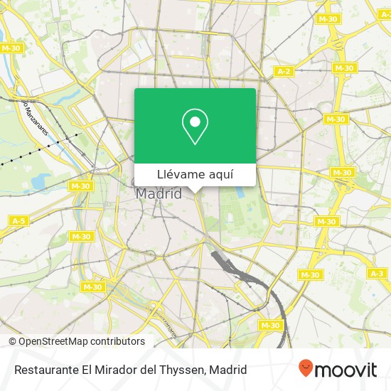 Mapa Restaurante El Mirador del Thyssen