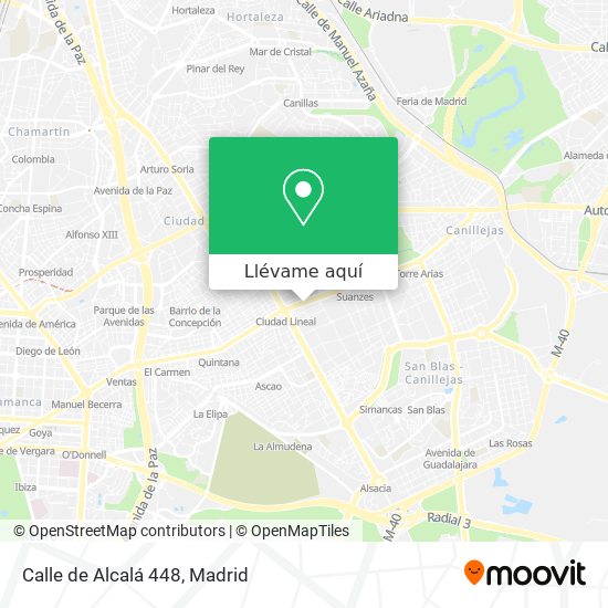 Mapa Calle de Alcalá 448