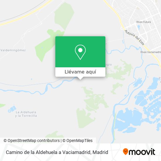 Mapa Camino de la Aldehuela a Vaciamadrid