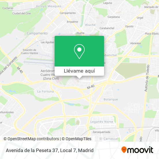 Mapa Avenida de la Peseta 37, Local 7