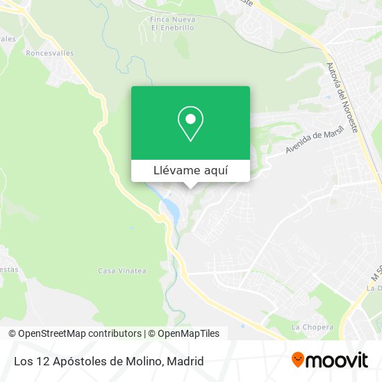 Mapa Los 12 Apóstoles de Molino