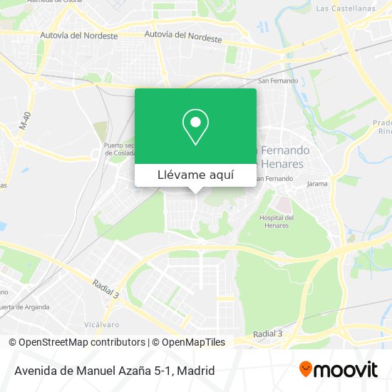 Mapa Avenida de Manuel Azaña 5-1