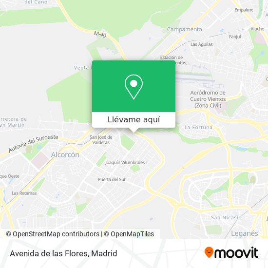 Mapa Avenida de las Flores