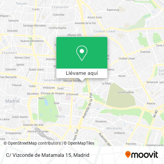 Mapa C/ Vizconde de Matamala 15