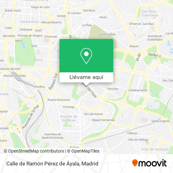 Mapa Calle de Ramón Pérez de Áyala