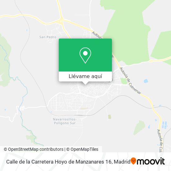 Mapa Calle de la Carretera Hoyo de Manzanares 16