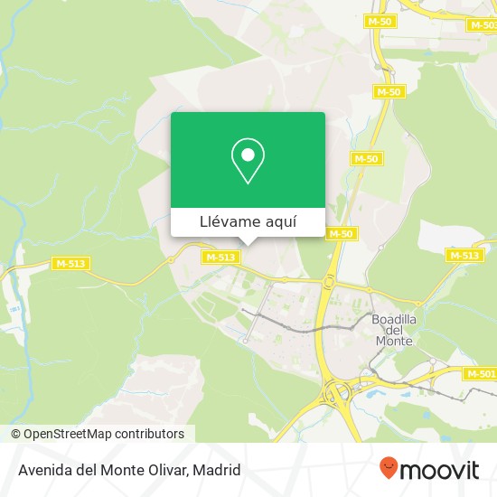 Mapa Avenida del Monte Olivar