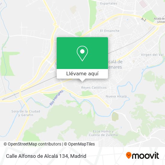 Mapa Calle Alfonso de Alcalá 134