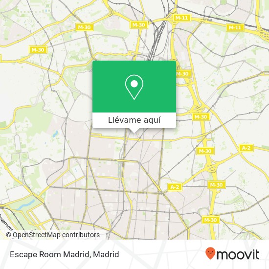 Mapa Escape Room Madrid
