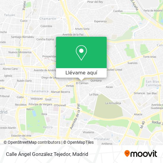 Mapa Calle Ángel González Tejedor