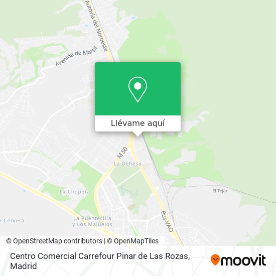 Mapa Centro Comercial Carrefour Pinar de Las Rozas