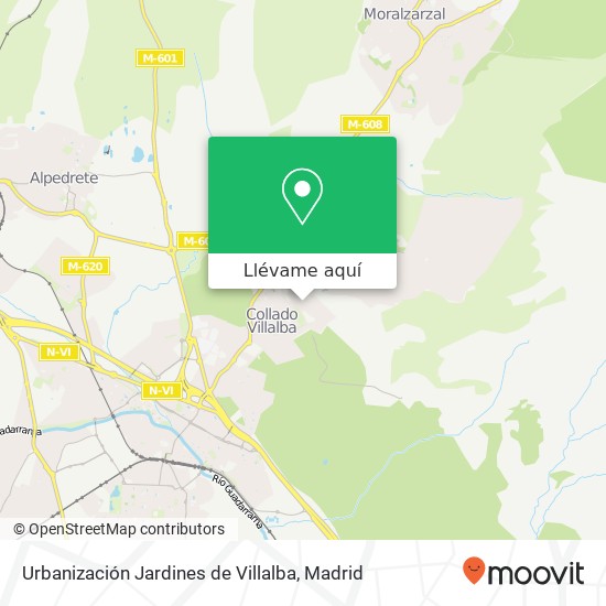 Mapa Urbanización Jardines de Villalba