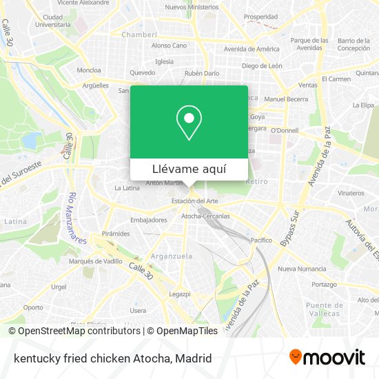 Mapa kentucky fried chicken Atocha
