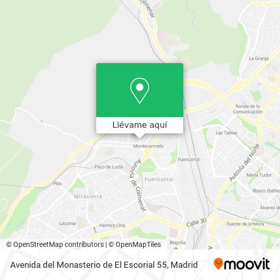 Mapa Avenida del Monasterio de El Escorial 55