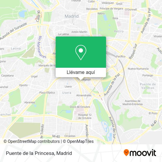Mapa Puente de la Princesa