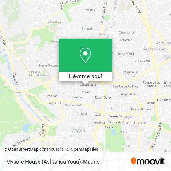 Mapa Mysore House (Ashtanga Yoga)