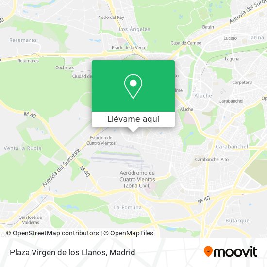 Mapa Plaza Virgen de los Llanos