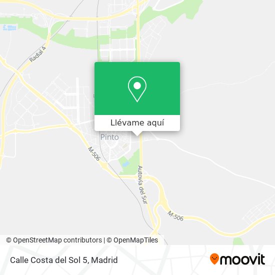 Mapa Calle Costa del Sol 5