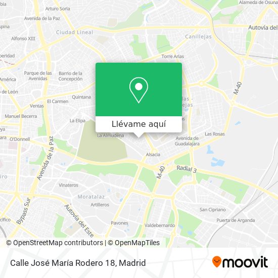 Mapa Calle José María Rodero 18