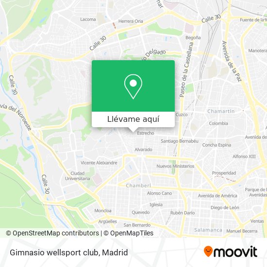 Mapa Gimnasio wellsport club