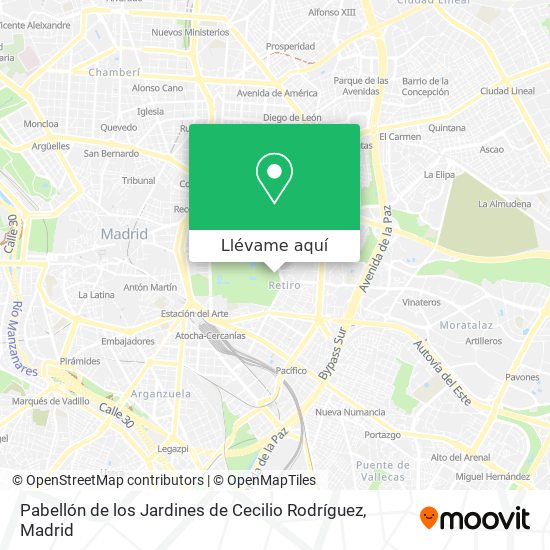 Mapa Pabellón de los Jardines de Cecilio Rodríguez