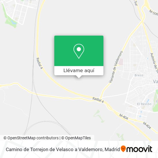 Mapa Camino de Torrejon de Velasco a Valdemoro