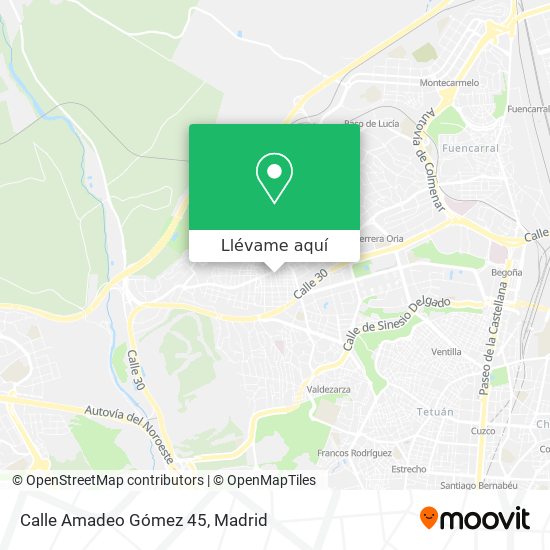 Mapa Calle Amadeo Gómez 45