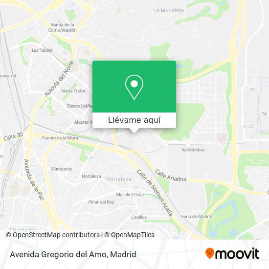 Mapa Avenida Gregorio del Amo