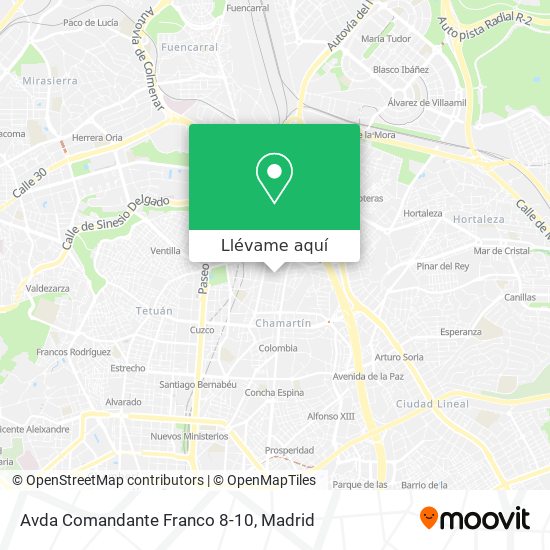 Mapa Avda Comandante Franco 8-10