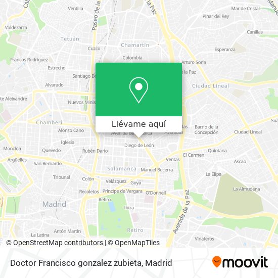 Mapa Doctor Francisco gonzalez zubieta