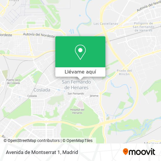 Mapa Avenida de Montserrat 1