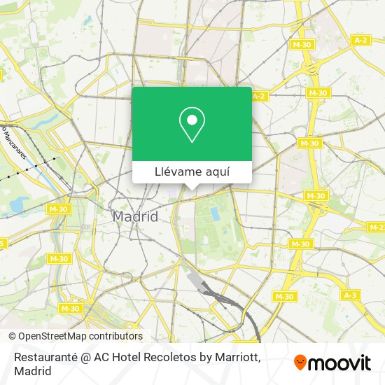 Mapa Restauranté @ AC Hotel Recoletos by Marriott