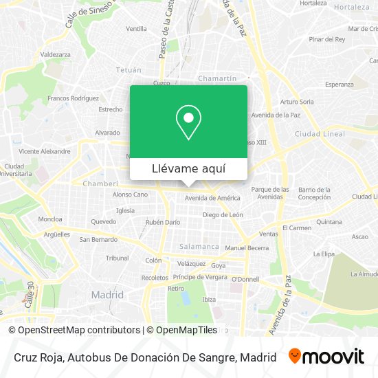 Mapa Cruz Roja, Autobus De Donación De Sangre