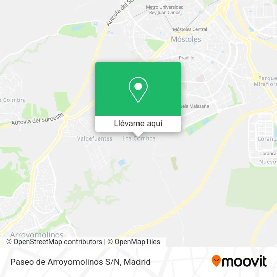 Mapa Paseo de Arroyomolinos S/N