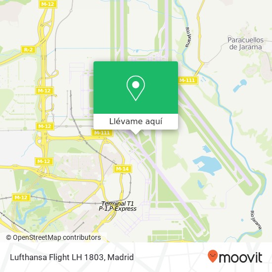 Mapa Lufthansa Flight LH 1803
