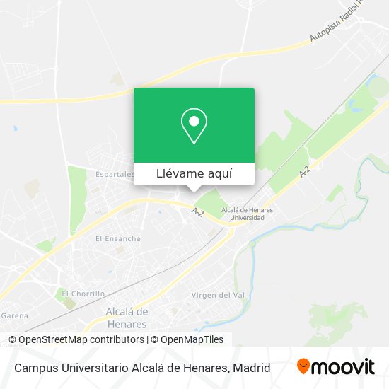 Mapa Campus Universitario Alcalá de Henares