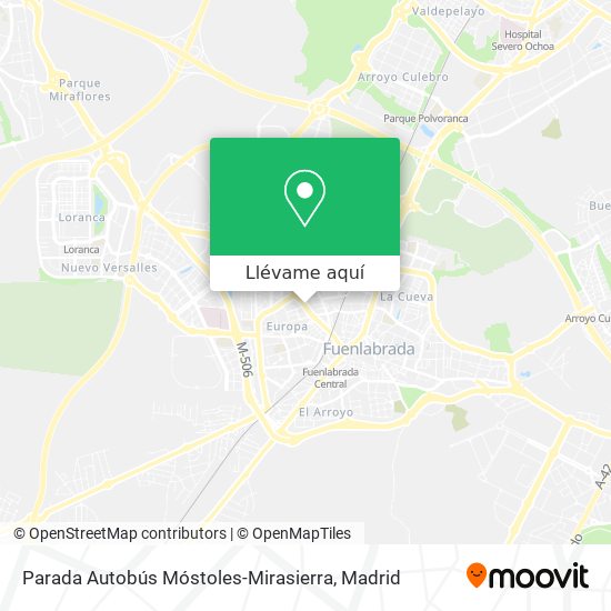 Mapa Parada Autobús Móstoles-Mirasierra