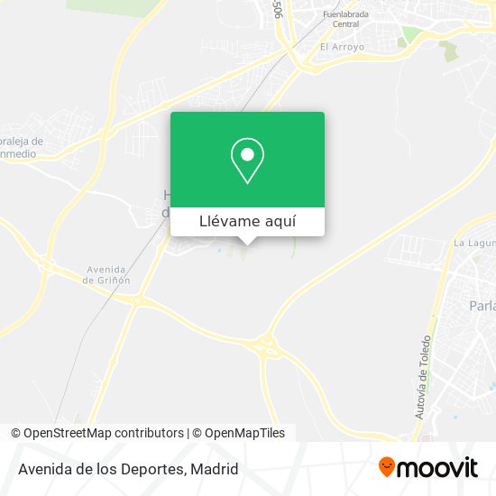 Mapa Avenida de los Deportes