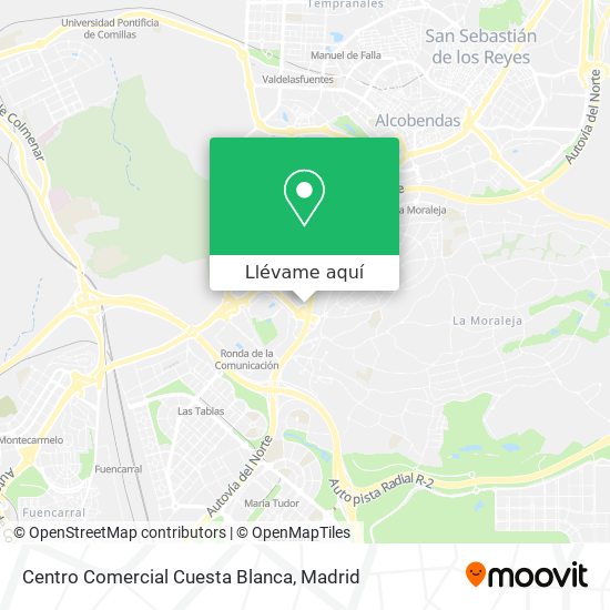 Mapa Centro Comercial Cuesta Blanca