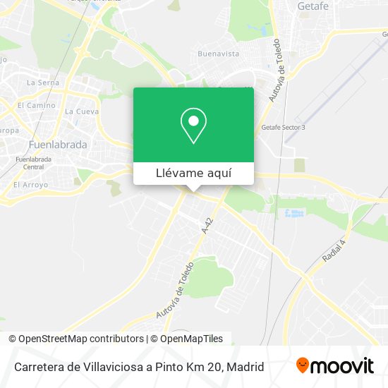 Mapa Carretera de Villaviciosa a Pinto Km 20