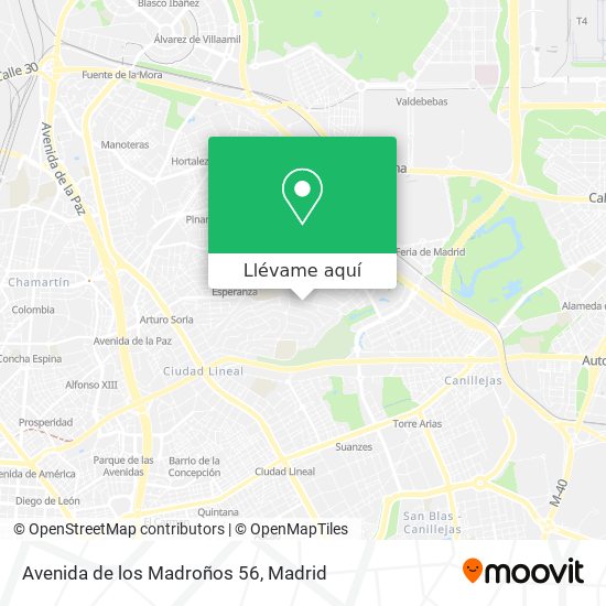 Mapa Avenida de los Madroños 56