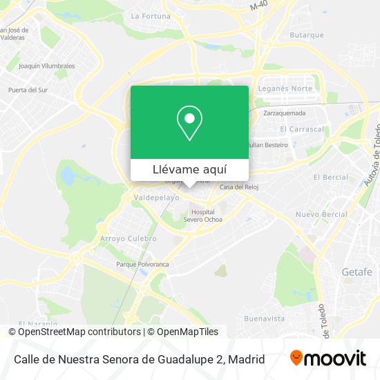 Mapa Calle de Nuestra Senora de Guadalupe 2