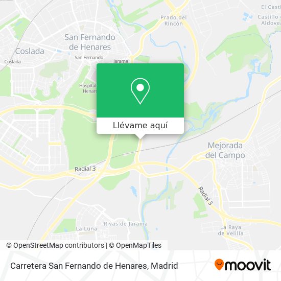 Mapa Carretera San Fernando de Henares