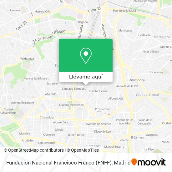 Mapa Fundacion Nacional Francisco Franco (FNFF)