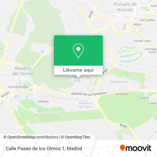 Mapa Calle Paseo de los Olmos 1