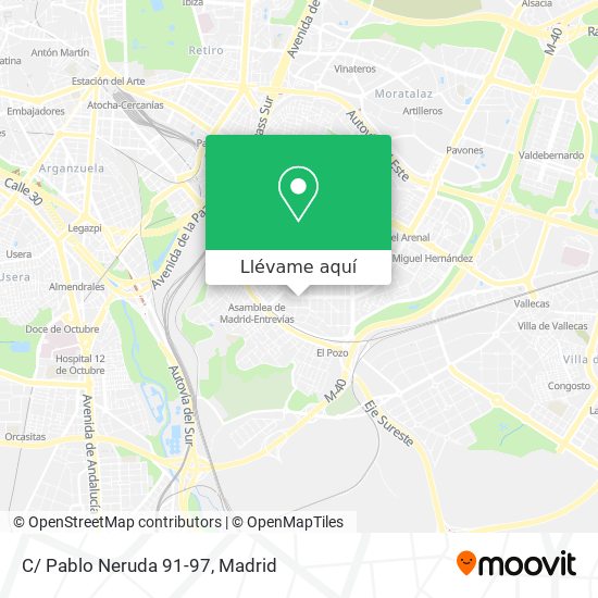 Mapa C/ Pablo Neruda 91-97