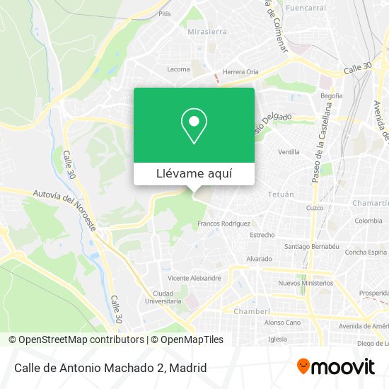 Mapa Calle de Antonio Machado 2