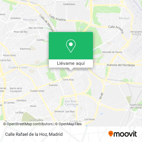 Mapa Calle Rafael de la Hoz