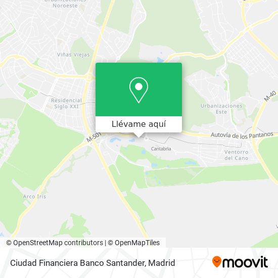 Mapa Ciudad Financiera Banco Santander