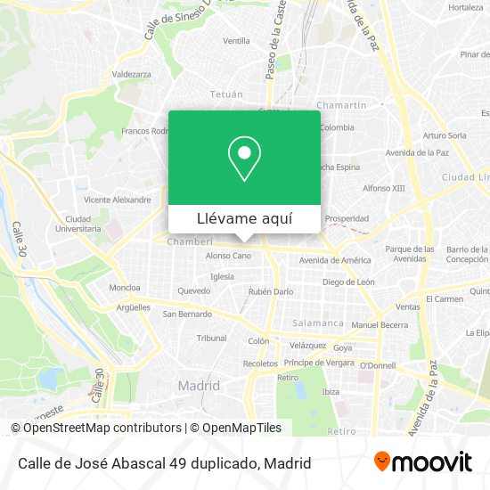 Mapa Calle de José Abascal 49 duplicado